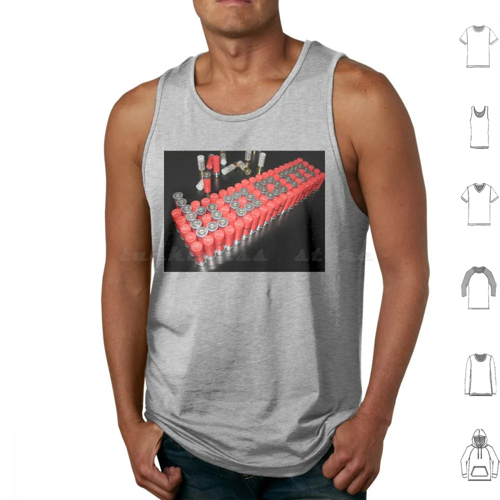 Boom Tank Tops Print Cotton Boom Shotgun Shell Shells Shotgun Shells Gun Bullet Red Shotgun Shell 12 Gauge 12 Gauge