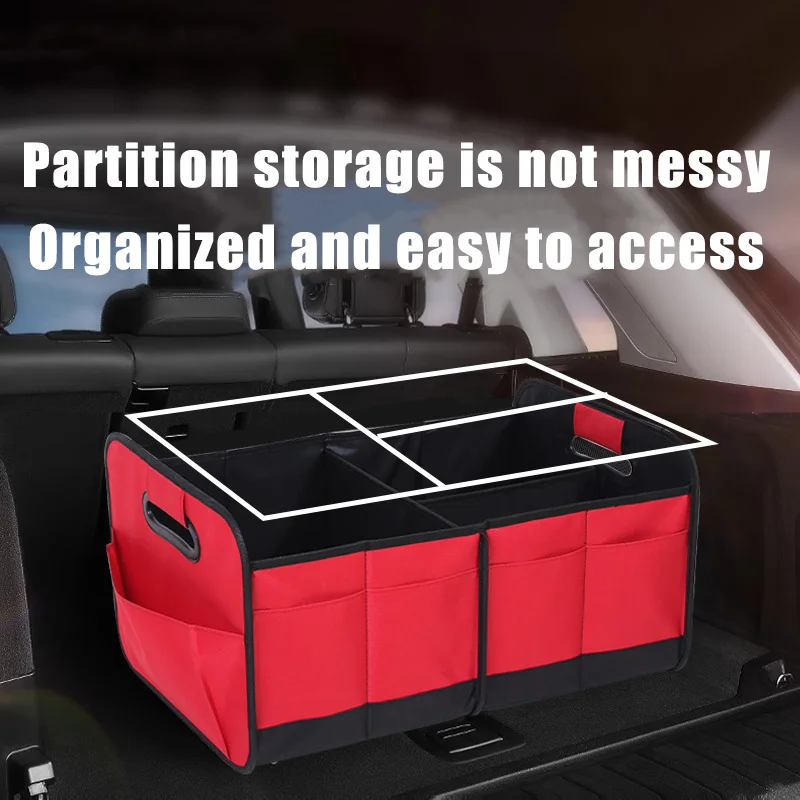

Car Trunk Box Organizer Big Capacity Car Storage Box Collapsible Cargo Storage Tools For Hongqi H5 H6 H7 H9 E-QM5 HS3 HS5 HS6 HS