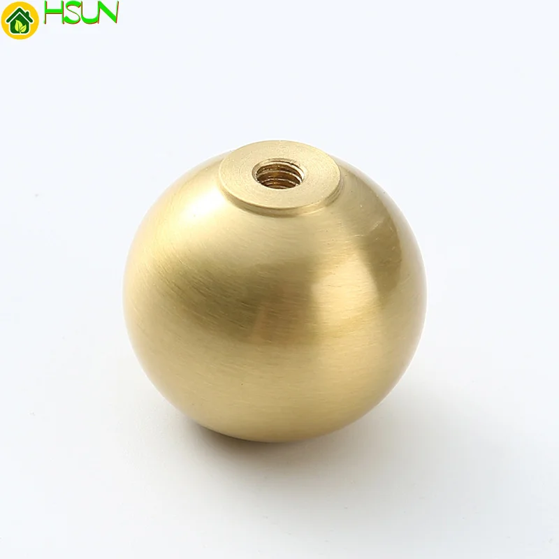 

New Chinese single hole pure copper furniture cabinet handle household bedroom brass wardrobe drawer cabinet door handle
