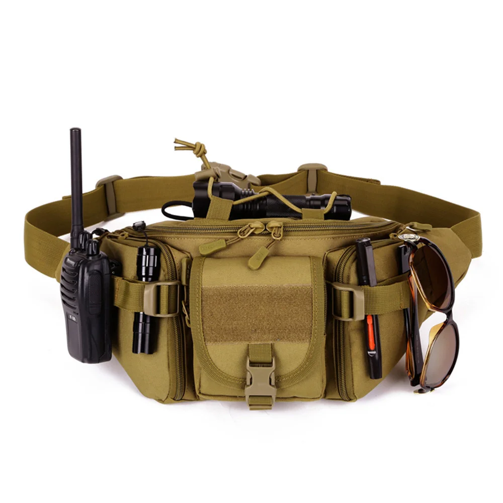 Men Women Multifunction Army Tactical Molle Waist Bags Outdoor Sports Travel Riding Nylon Waterproof Chest Bag Belt Pack Handbag