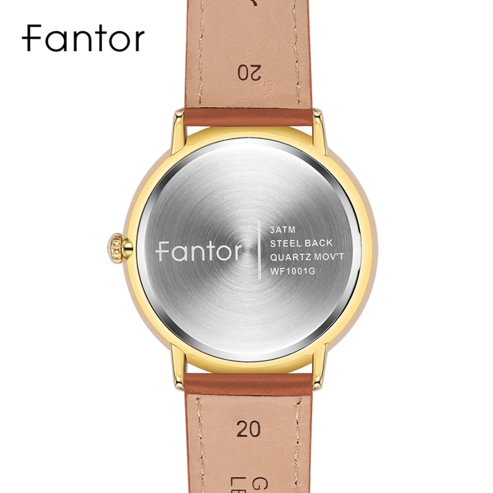 Fantor Men\'s Brand Casual Quartz Luminous Hand Classic Minimalist Man Wrist Leather Watch for Men montre homme