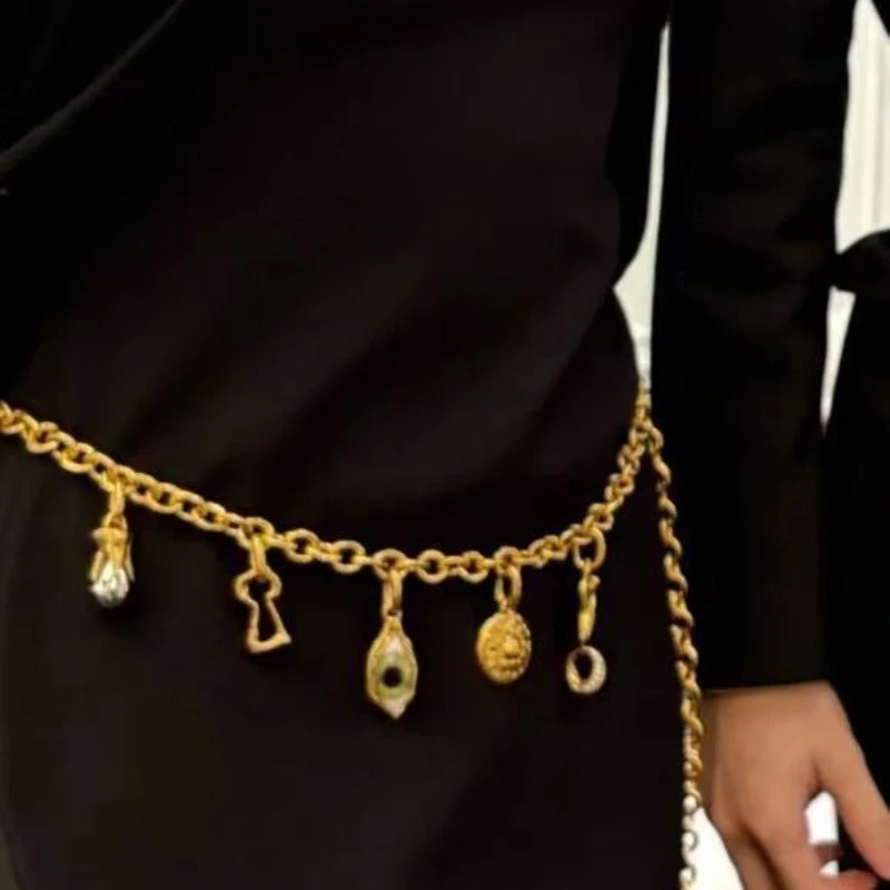 Europe Fashion Facial Eye Bracelet Necklace Waist Chain Luxury Set Women Designer Brand Top Quality Jewelry Party