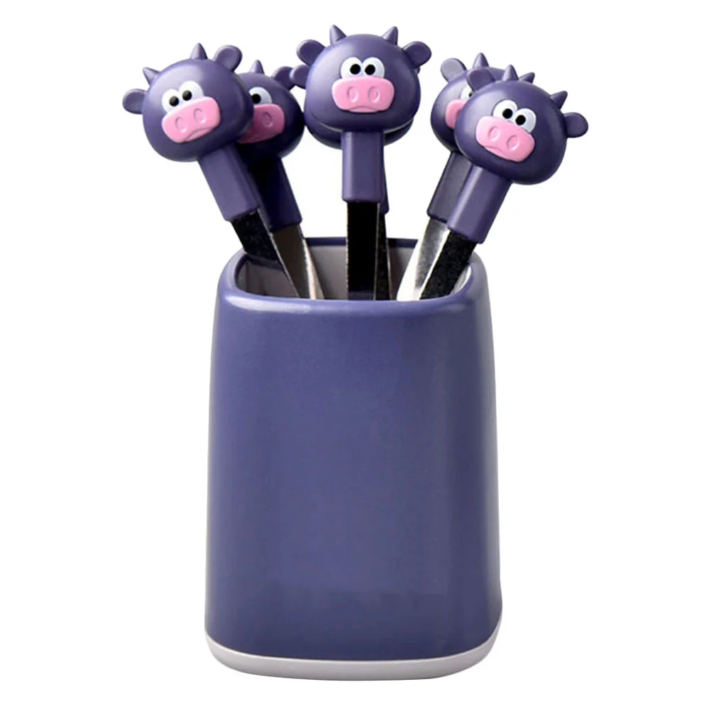 

Cartoon Fruit Fork Reusable Appetizer Dessert Forks Mini Serving Utensils Kitchen Funny Salad Cute