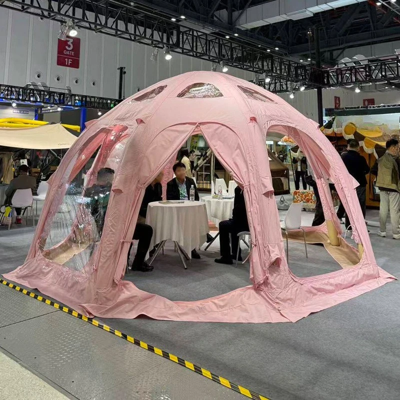 Octagonal Spherical Pink Inflatable Tent Camping Camp Oversized Dome Inflatable Ball