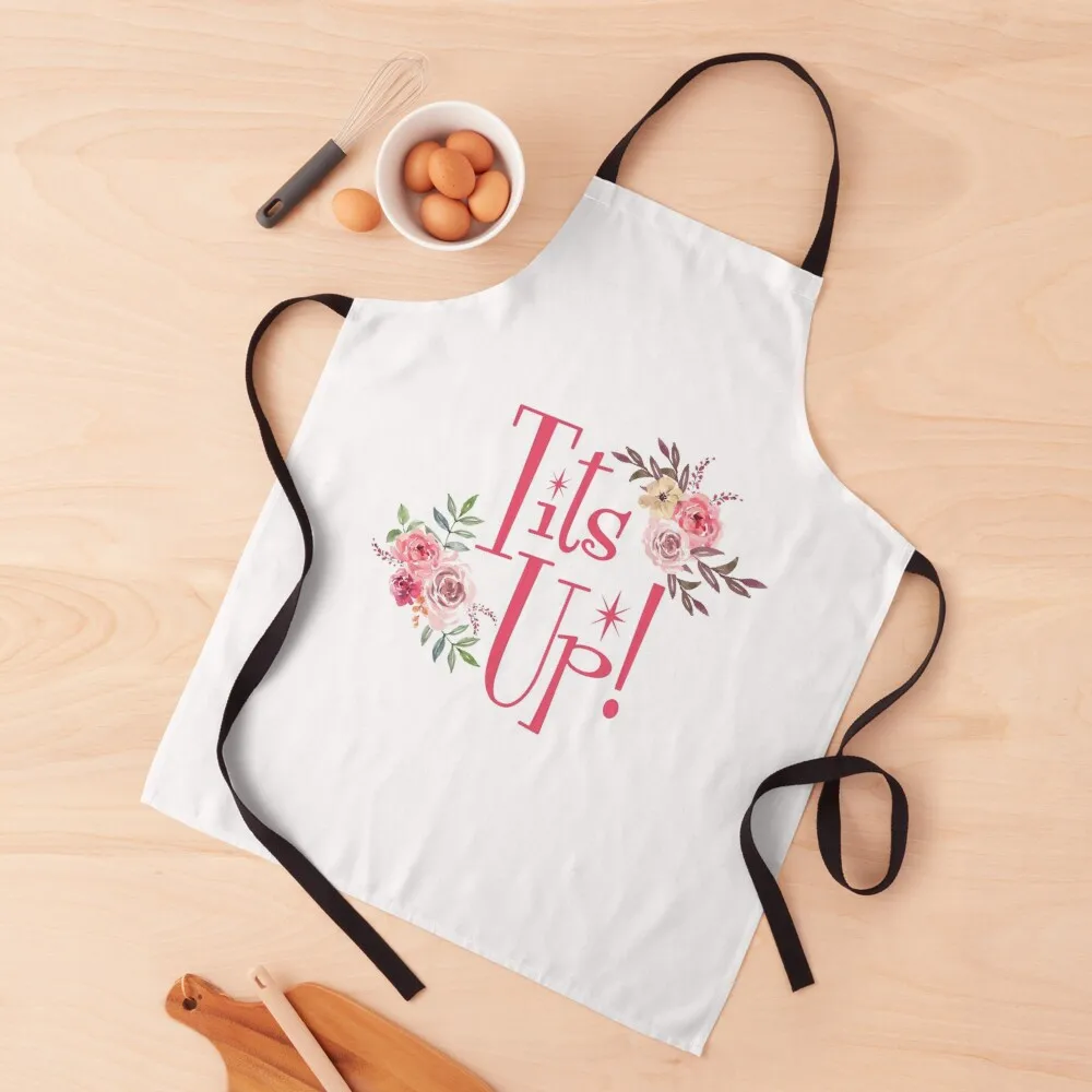 

Tits Up! Funny Quote for Women Apron kitchen clothes for men work ladies Apron