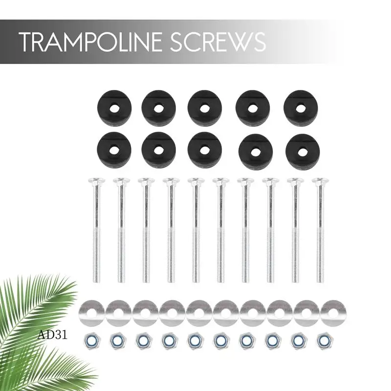 

New-20 Pieces Trampoline Screws Trampoline Accessories Trampoline Stability Tool Screw Parts For Large And Small Trampolines