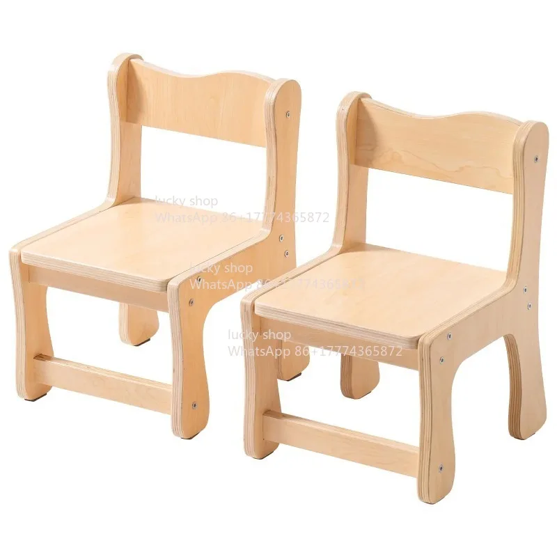 

Load-bearing Solid Wood Chair, Parent-child Accompanying Desktop Seat, Environmentally Friendly and Safe, Stable and Non-slip