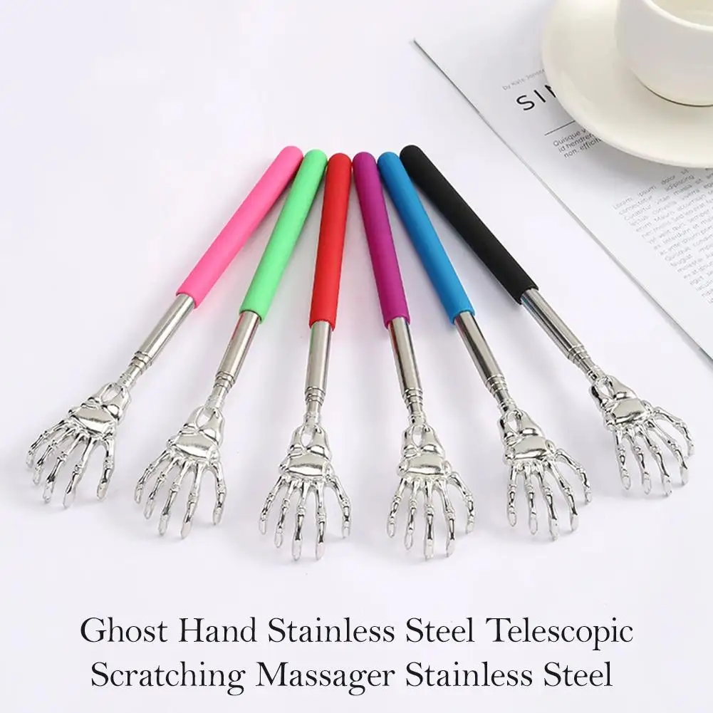 Arranhador traseiro telescópico para arranhar as costas com alça confortável Massagem nas costas portátil 