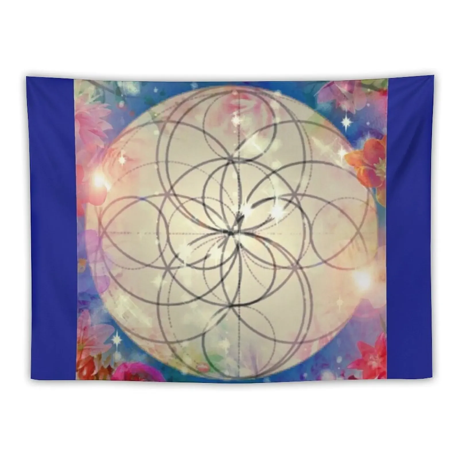 

Sacred Throat Chakra Mandala by imye designs Tapestry Wallpaper Bedroom Decoration For Rooms Aesthetic Home Decor Tapestry