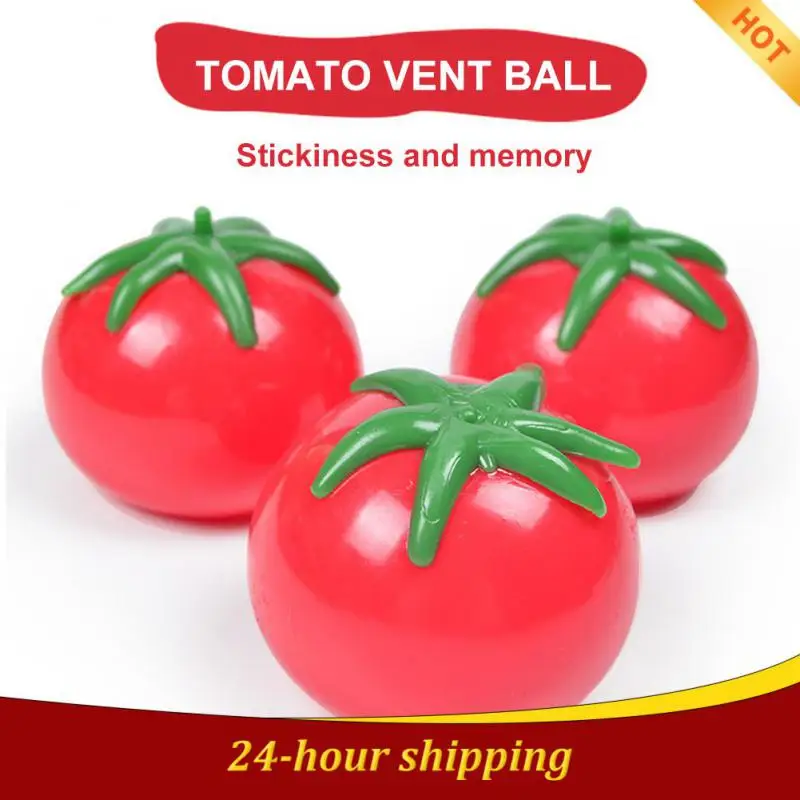 

Antistress Tomato Squeeze Toys Vent Ball Stress Relief Hand Fidget Toy Squishy Stressball For Kids Adults Decompression Gift