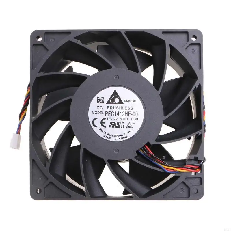 Whatsminer M20s M21S M31s M30s 팬용 Delta PFC1412HE-00 12V 9A 용 냉각 팬 14cm 6PIN 교체 듀얼 볼 팬