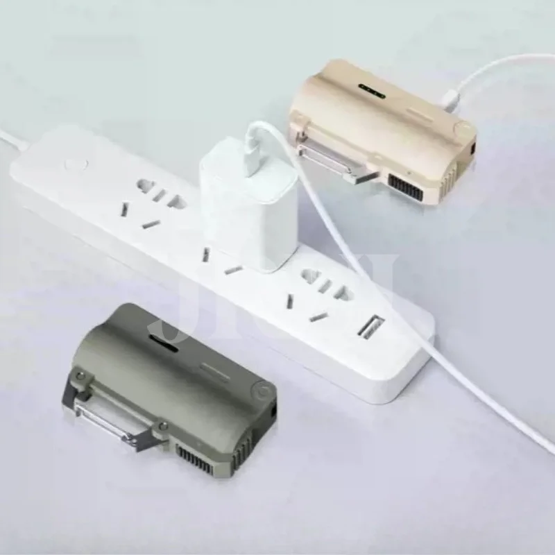 Mini Outdoor Power Bank Charger - Replaceable Battery Fast Charging Portable Compartment No Battery Included GRY Spot Supply