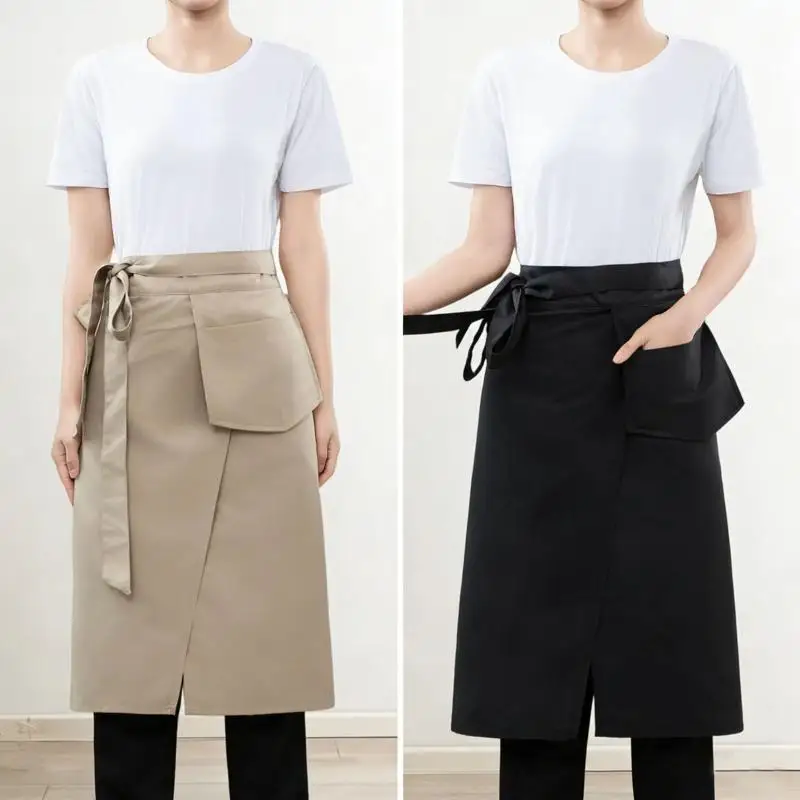 

Japanese Style Apron Women's Half Length Men's Coffee And Milk Tea Shop Workwear Catering Specific Apron Custom Printed Pattern