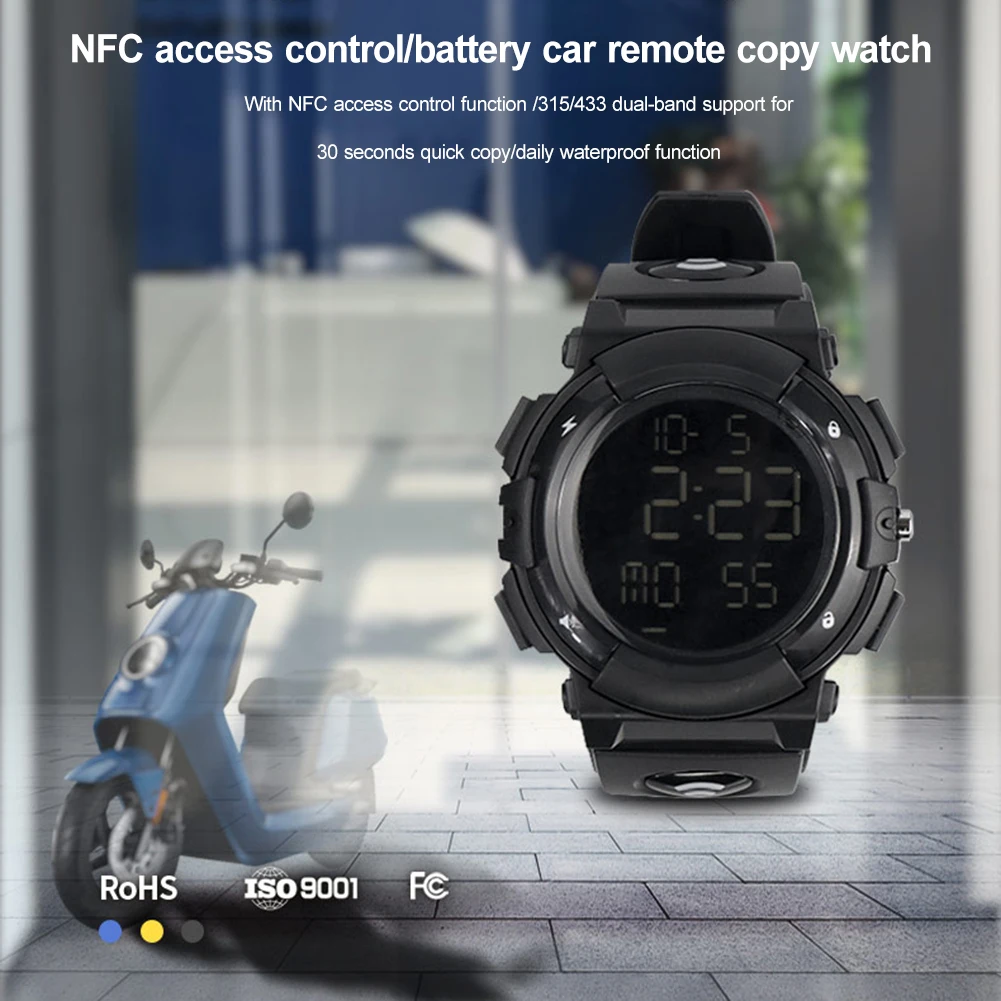 Smartwatch Wireless Auto Remote Control Duplicator 315MHz 433 MHz Gate Copy Remote Controller Waterproof Key Duplicator with NFC