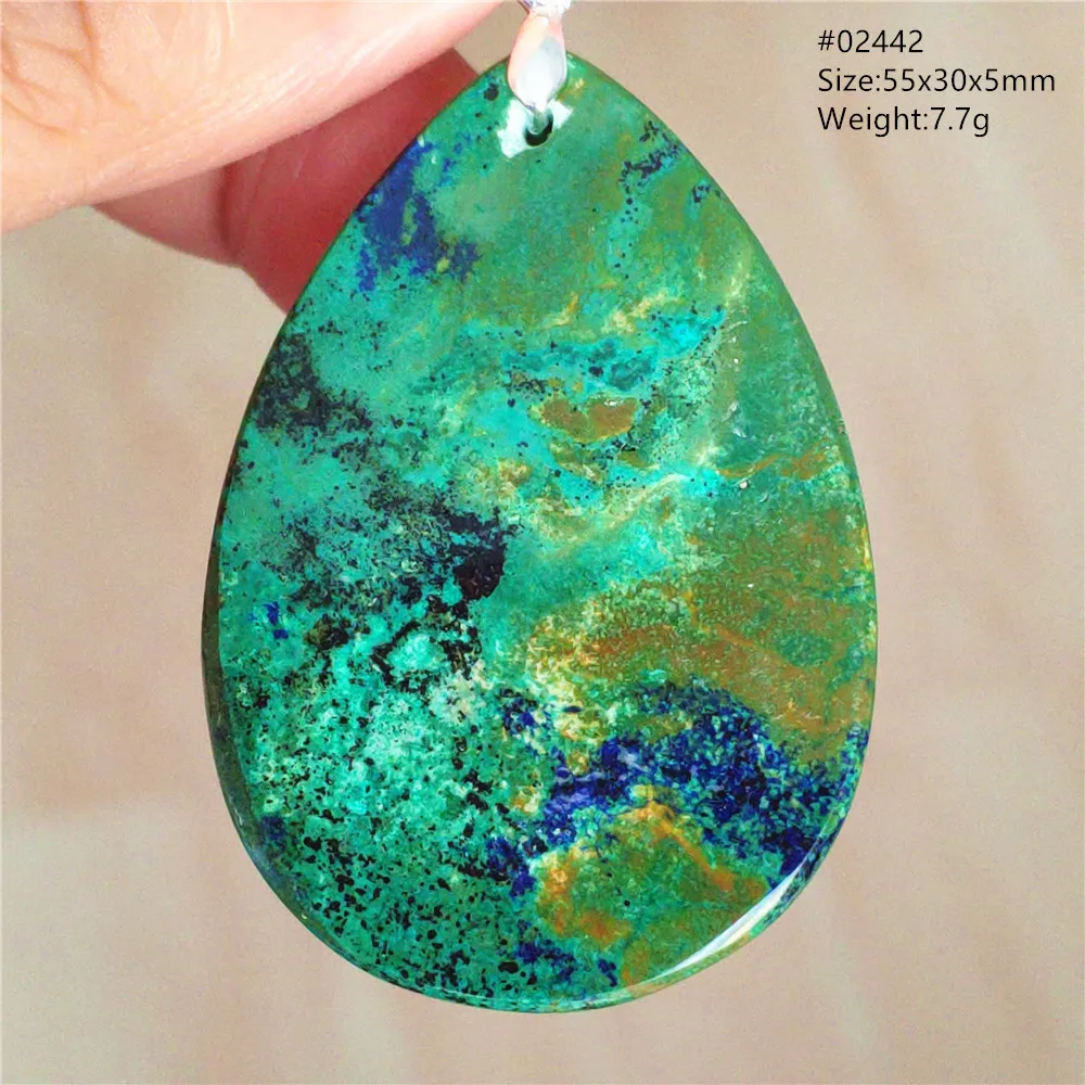 Natural Green Blue Malachite Lapis Lazuli Azurite Pendant Necklace Rare Women Men Bead Water Drop Jewelry AAAAAA