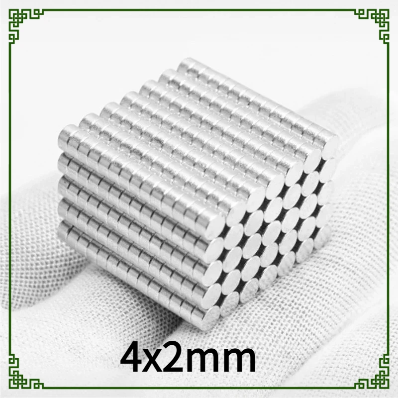 4x2mm Round Powerful Magnet 4*2 MIni Small Strong Disc Magnets For Fridge, DIY, Building, Scientific, Craft, Education 4x2
