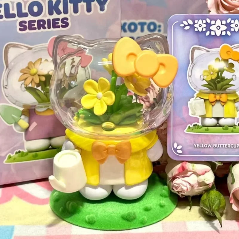 Mighty Jaxx Sanrio Hello Kitty And Flowers Series Trend Слепая коробка Настольное украшение для девочек-сюрприз Подарки на День святого Валентина