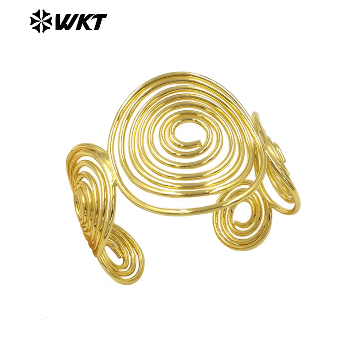 

WT-B687 WKT New Coming Exquisite Cute Bangle Round Shape With 18k Real Gold Plated For Women Jewelry