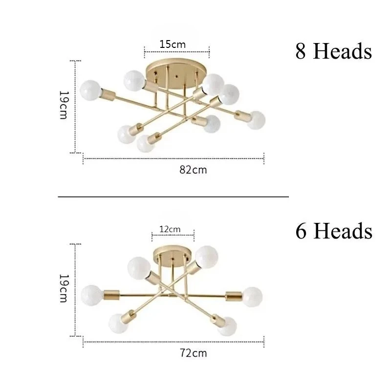 Modern LED 110V/220V Ceiling Light Home Living Room Bedroom Study Room Chandelier Simple and Versatile Lighting