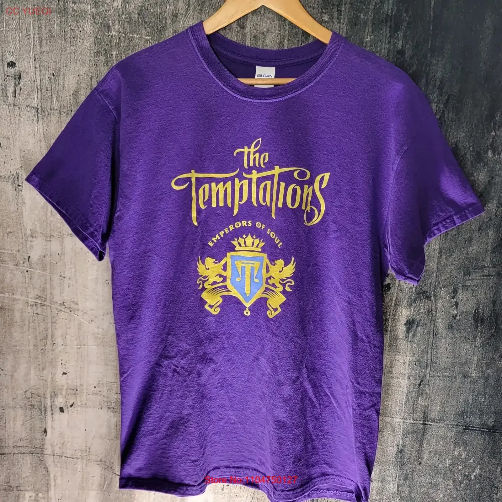 Vintage The Temptations Motown T Shirt Size Large Purple Greatest R B Artist vintage Washed homme graphic Versatile Breathable