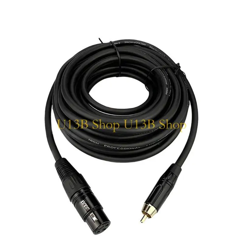 U13B Compactly RCAs to XLRs Audios Cable for Live Performances and DJ Gear Mixers
