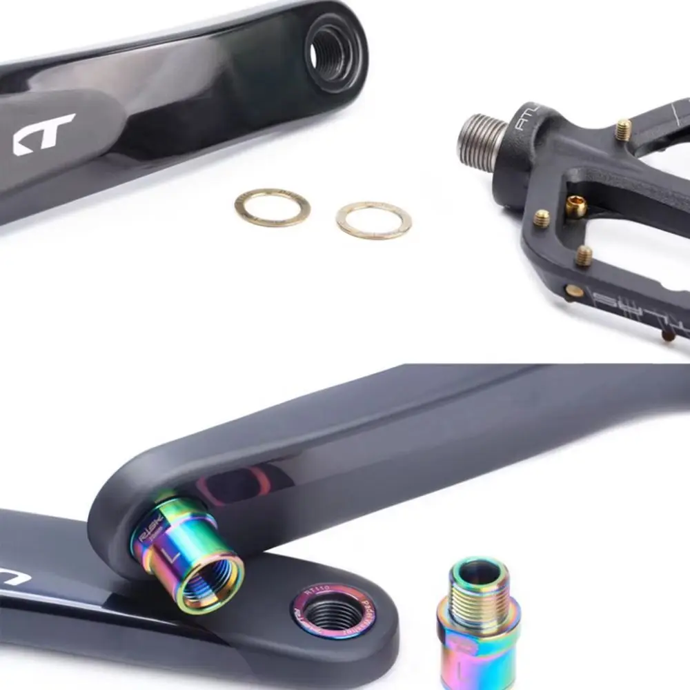 

2PCS Protective Gasket Ring Bicycle Pedal Washer Titanium OD 20mm Bicycle Spacer Gasket O Ring Durable