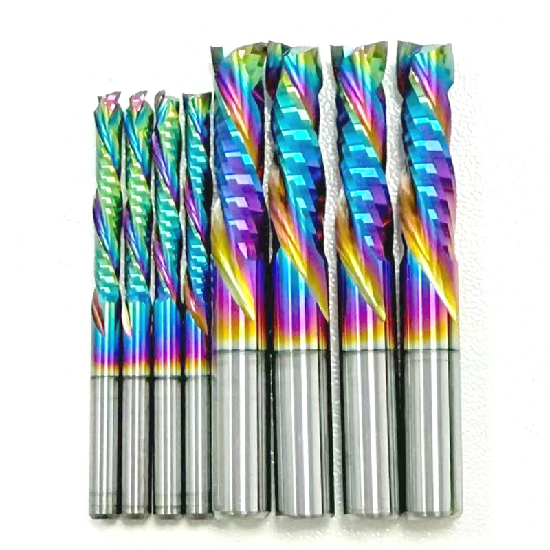 1PCS woodwork milling cutter UP & DOWN Cut 2 Flutes Spiral Carbide Milling Tool CNC Router Compression Wood End Mill Cutter Bits