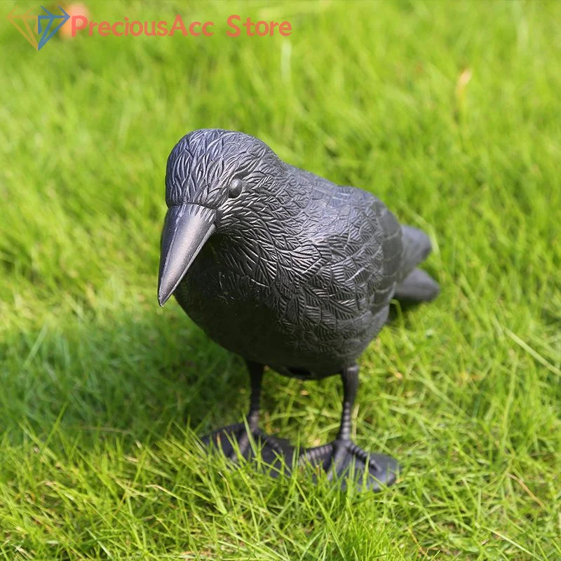 .Hot Sale-Realistic Black Raven Crow Bird Repellent Pigeon Scarer Scary Fake For Garden Outdoor Farm Pest Control 2026