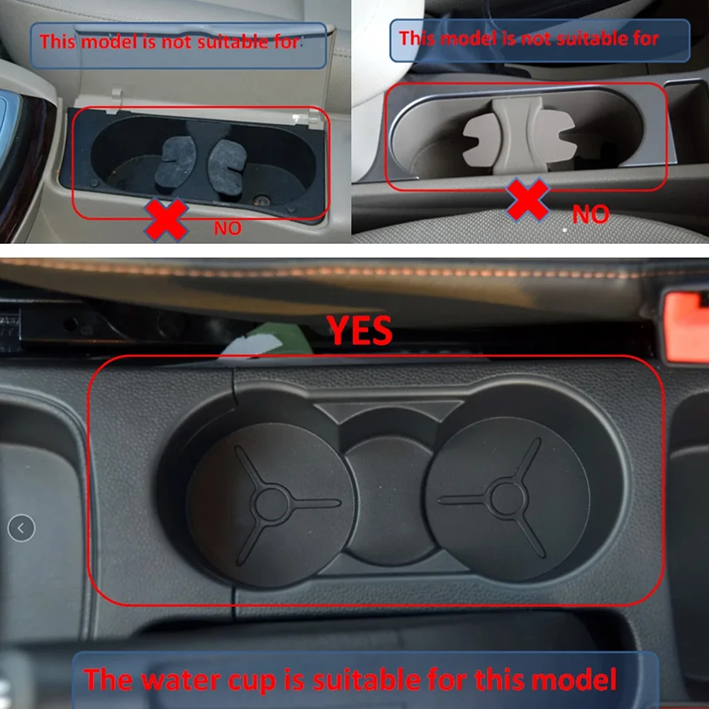 For Ford Fiesta MK7 2009 - 2016 for Ford Focus 2 2009-2012 ABS Water Cup Protection Trim Cover Sticker Car Accessories