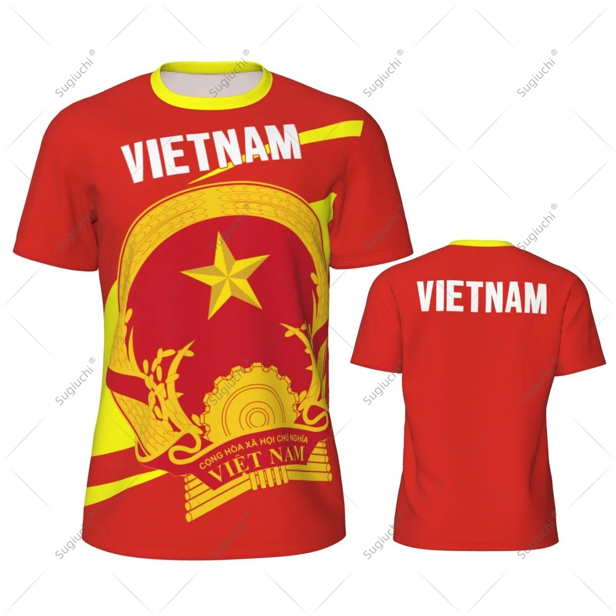 Vietnam Flag Men Sports T-shirt Women Tees jersey for Soccer Football Running Bike Tennis Fitness Fans