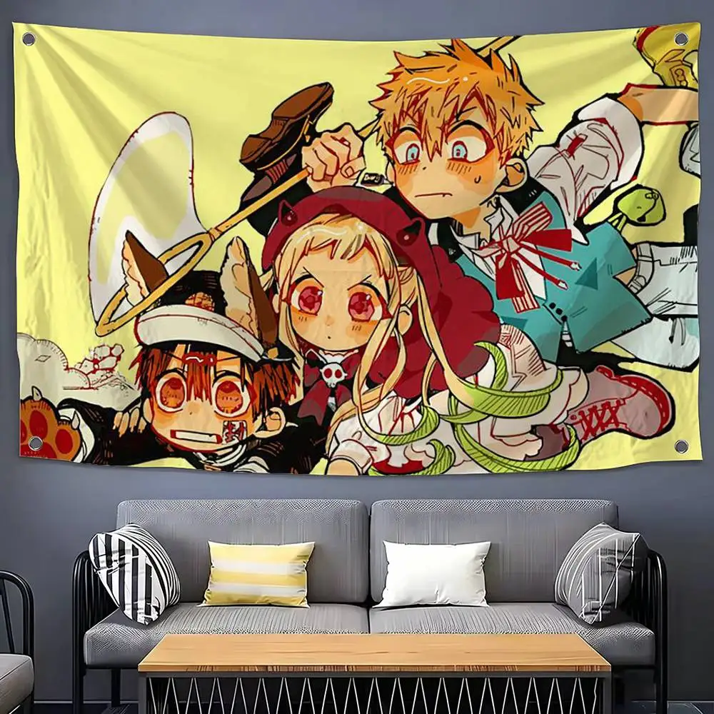 

Hanako & Yashiro & Kou Flags Wall Hanging Tapestry Outdoor Garage Room Decorative flag Background Blanket