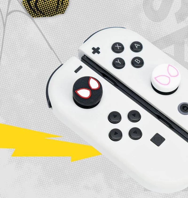Cool Mask Silicone Soft Thumb Stick Grip Cap Joystick Cover For Nintendo Switch Oled/Lite NS Joy-con Thumbstick Case Protector