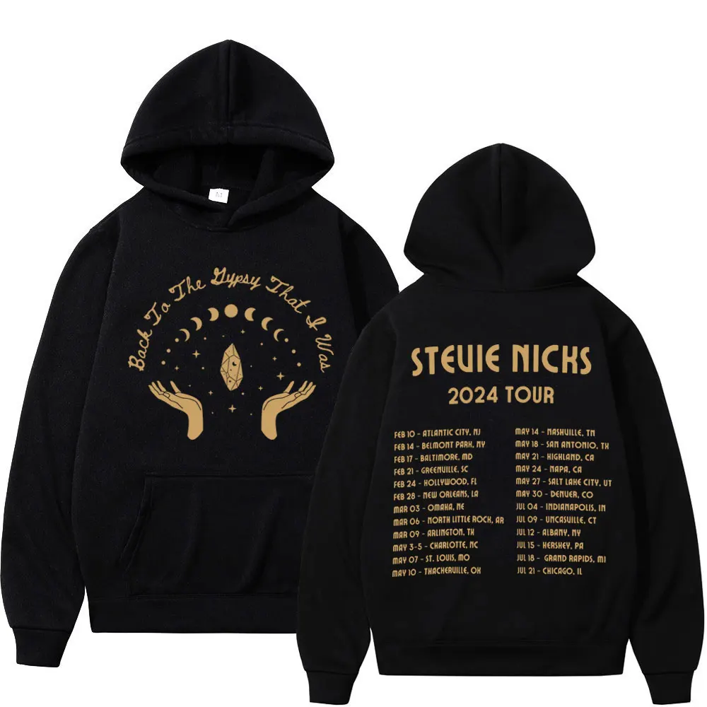 

Rock Singer Stevie Nicks 2024 Tour Print Hoodie Fashion Casual Long Sleeve Pullovers Men Women High Quality Fleece Sweatshirts