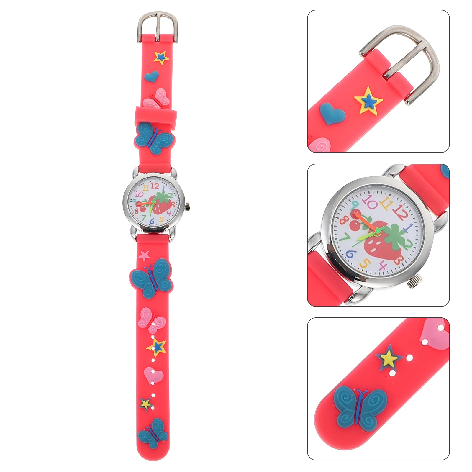 

1 pc Girls Wrist Watch Kids Lovely 3D Cartoon Watch Exquisite Silicone Waterproof Durable Children Leisure Adorable Belt Bright