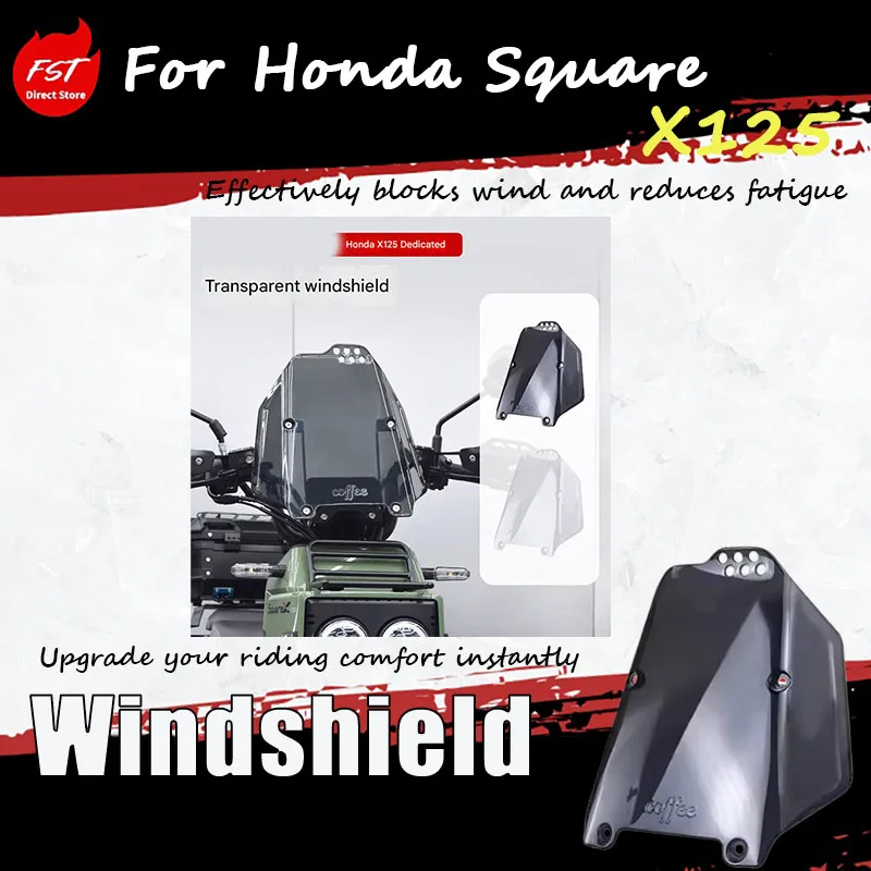 

For the specialized modified windscreen with high-definition transparent large windscreen deflector cover for SquareX125