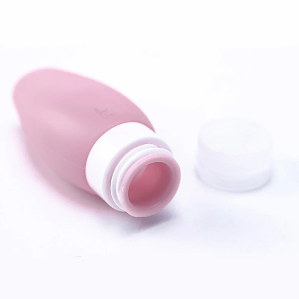 

5pcs 90Ml Portable Silicone Empty Container For Cosmetics Lotion Cream Shampoo Refillable Travel Bottle Set Mixed Color