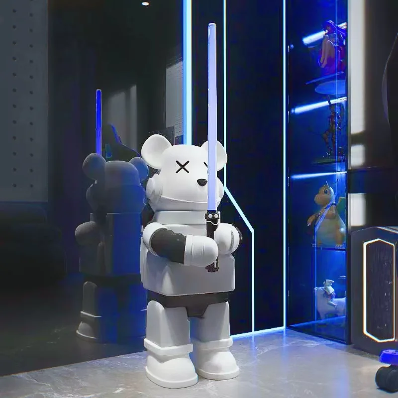 

Trendy Toy Holding Lightsaber Bear, Large Ornament for Light, Luxury High-end Home, Large Figure, Next to TV Cabinet