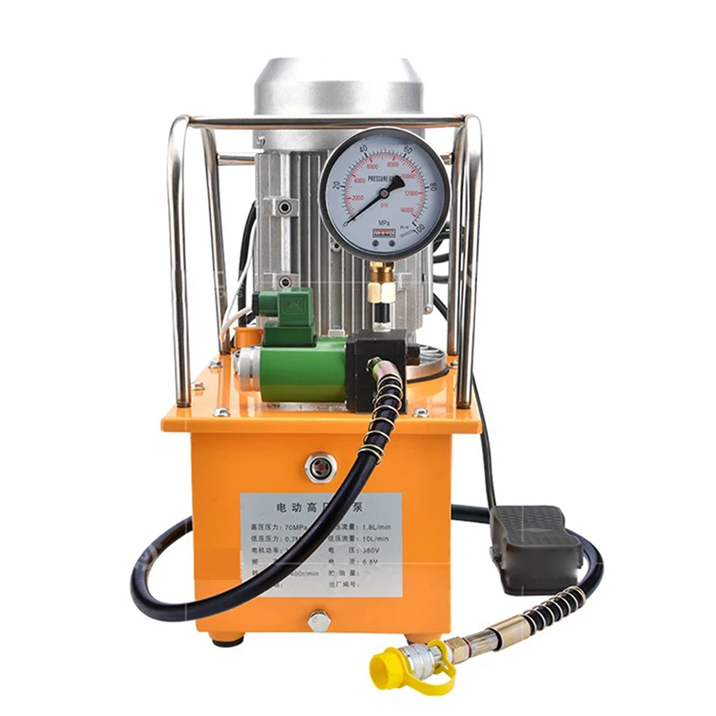 

1500W Ultra High Pressure Hydraulic Electric Pump Hydraulic Oil Station Manual / Foot Switch Single Loop Oil Pump Solenoid Valve