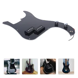 Kit de fiação de guitarra elétrica, resistente, prewired, pickguard preto, captador, 3 dó, Pb, baixo, peças, 1pc