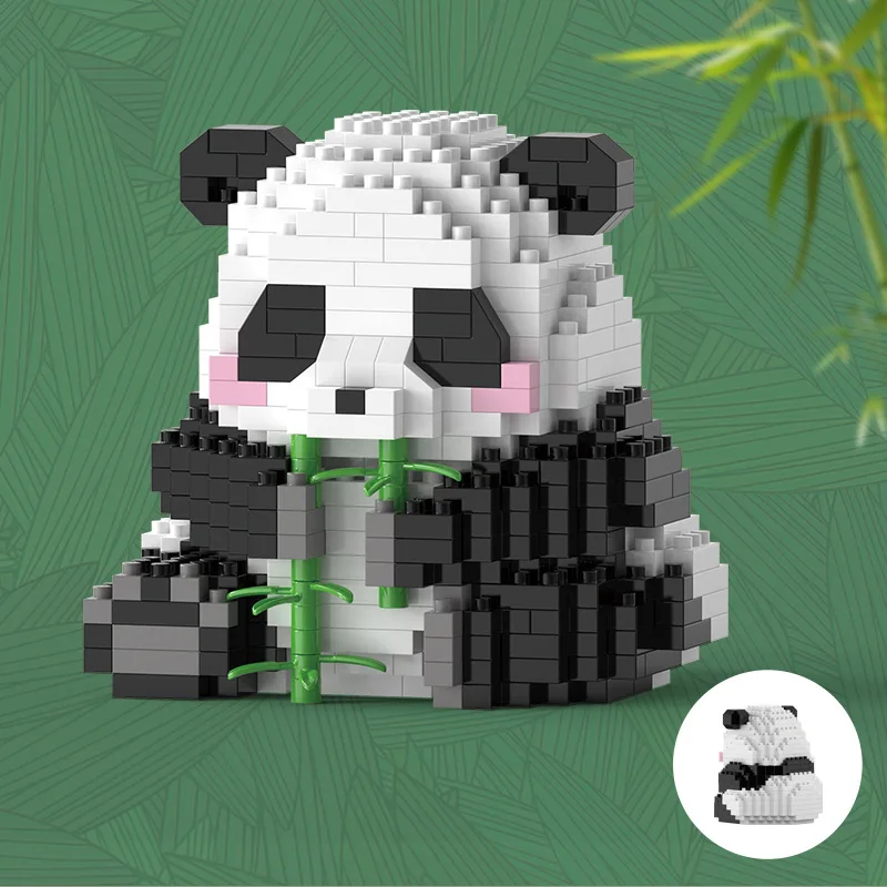 Chinese Panda Building Block for Children 6 To 8 Years Kids Toy 3d Constructor Micro Block for Adults Assembling Bricks Boy Gift