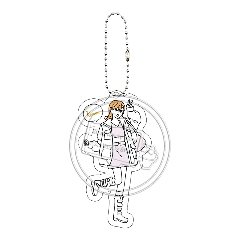 LoveLive Acrylic Keychain Kawaii Arashi Chisato Superstar Hanazono Sumire Leisure Walk Suit Backpack Pendant Ornaments Gift view 3