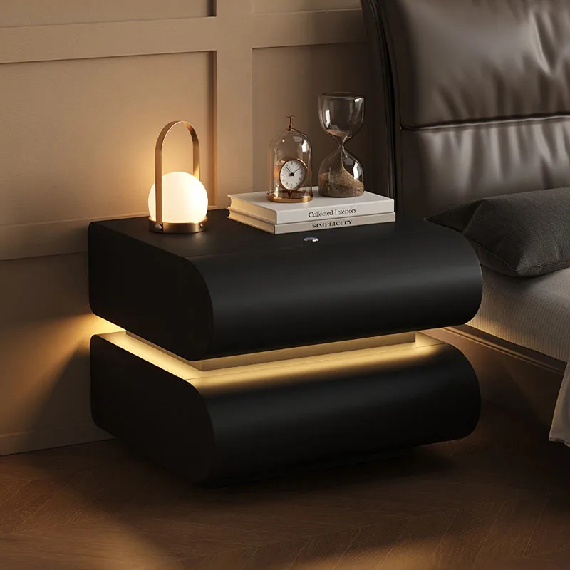 

Bedroom Luxury Bedside Table Space Saving Organizer Decor Librero Nightstand Coffee Cabinets Mesitas De Noche Salon Furniture