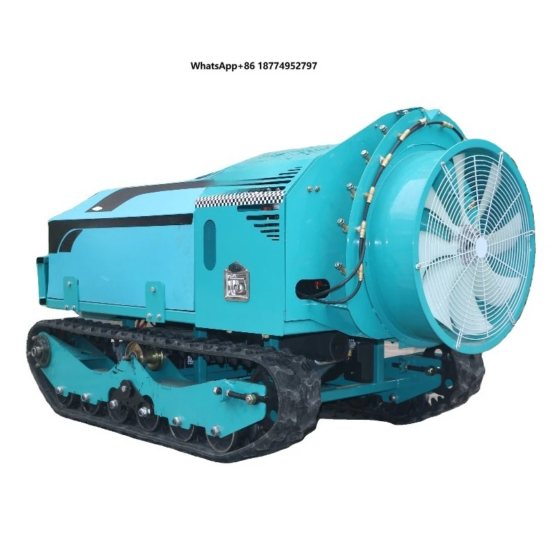 Remote Control Tracked Orchard Sprayer Agriculture  Engine Pump Mist Sprayer Machine 12m Spray Width 9.2kW Power for
