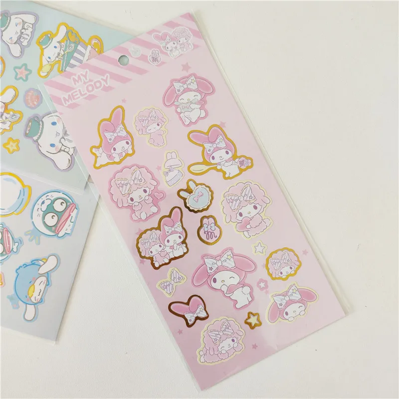 Cartoon Cute Sanrio Big Eyes Frog Kulomi Decorative Material Stickers Hand Account Making DIY Toy Kawaii Stickers