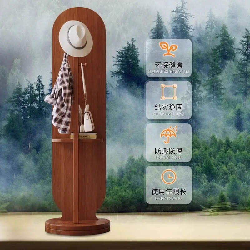 Rak mantel berputar untuk kamar tidur anak perempuan, terintegrasi dengan cermin berdiri ukuran penuh, dapat dilepas, untuk penggunaan rumah tangga.