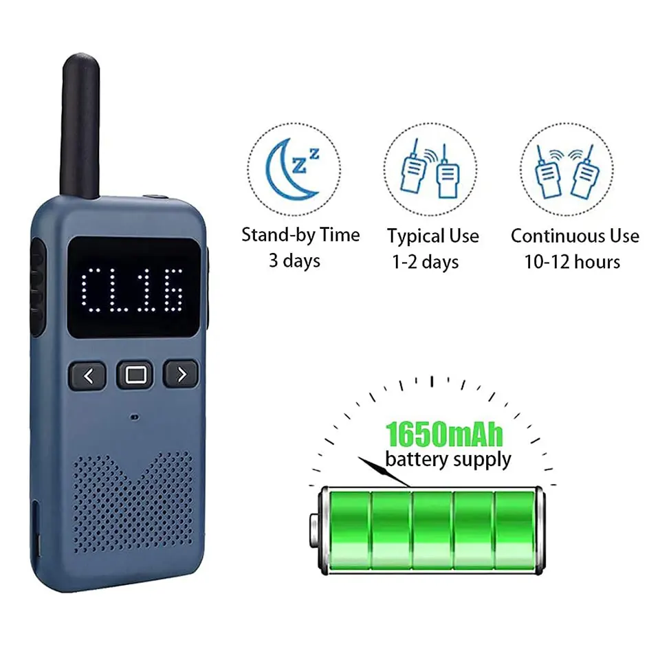 Imagem -05 - Mini Walkie Talkie Retevis Rb619 Walkie-talkies Peças Carregador de Seis Vias Portátil Rádio em Dois Sentidos ht para Hotel Restaurante Walky Talky