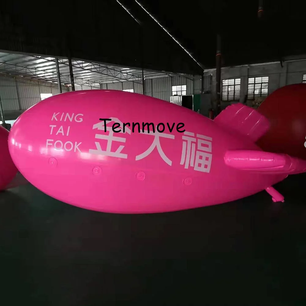 

Inflatable Airship Blimp Zeppelin with golden tail/ transparent / clear blimp for inflatables with factory price