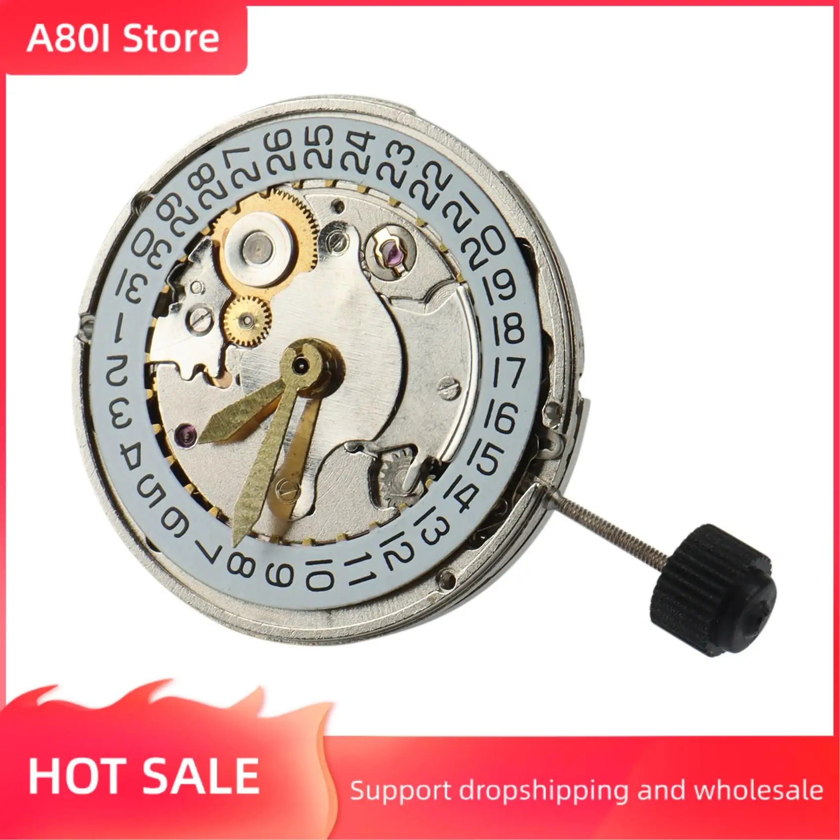 

A80I 2X Direct Replacement Shanghai 2824 Movement Date Automatic Mechanical Movement Mens Watch