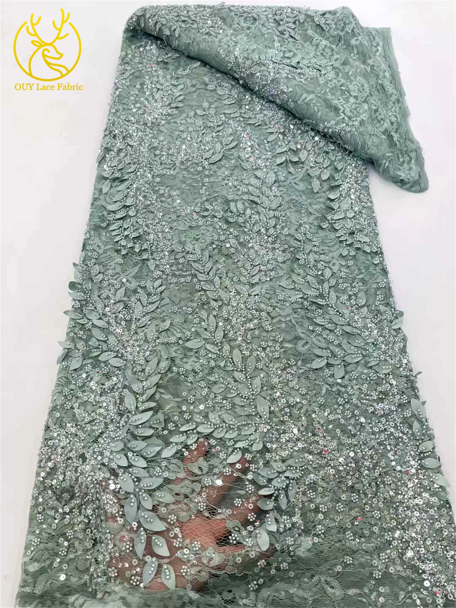 Французская сетчатая кружевная ткань с блестками, Лидер продаж 2024, африканская 3D кружевная ткань, нигерийская фатиновая вышивка для жениха, вечерние платья, женское шитье