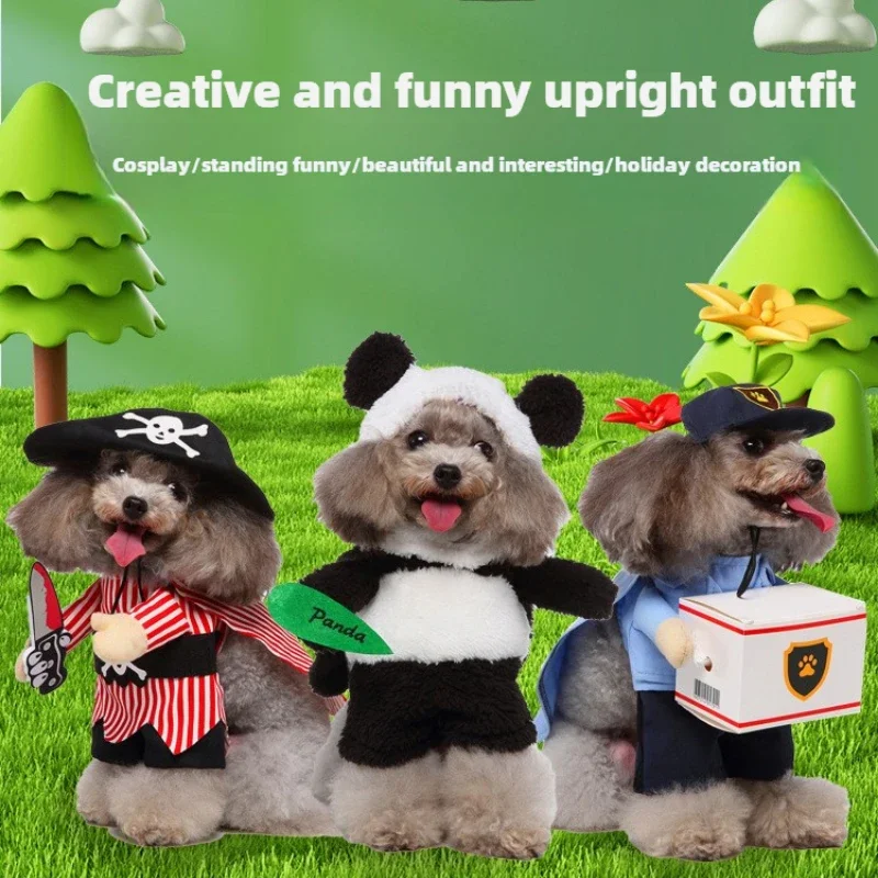 Cosplay European and American Pet Supplies, Dog Small Dog Quirky Clothes, Puppy Panda Dress Up, Pet Costumes Wholesale.